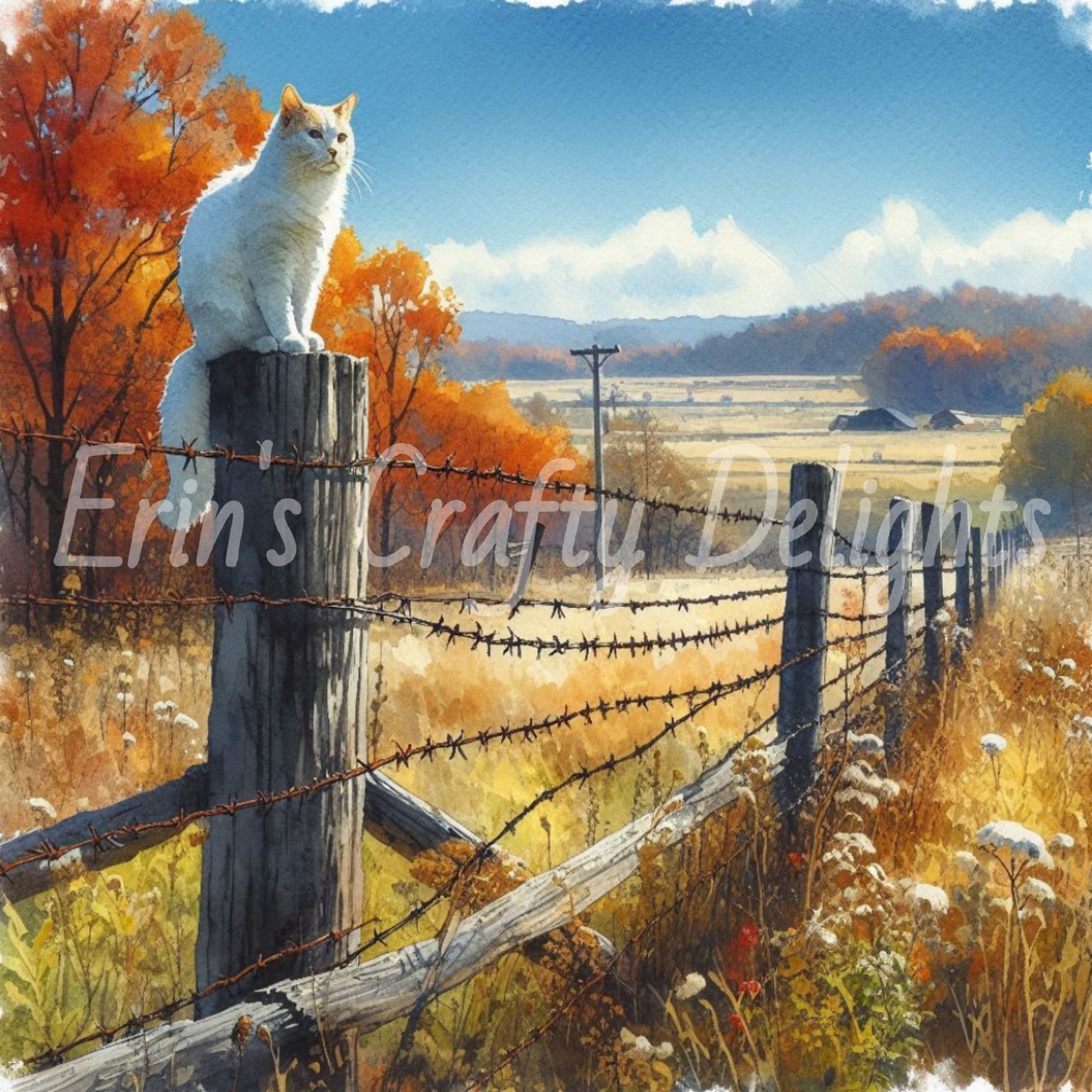 Cat on a Fence Post 4