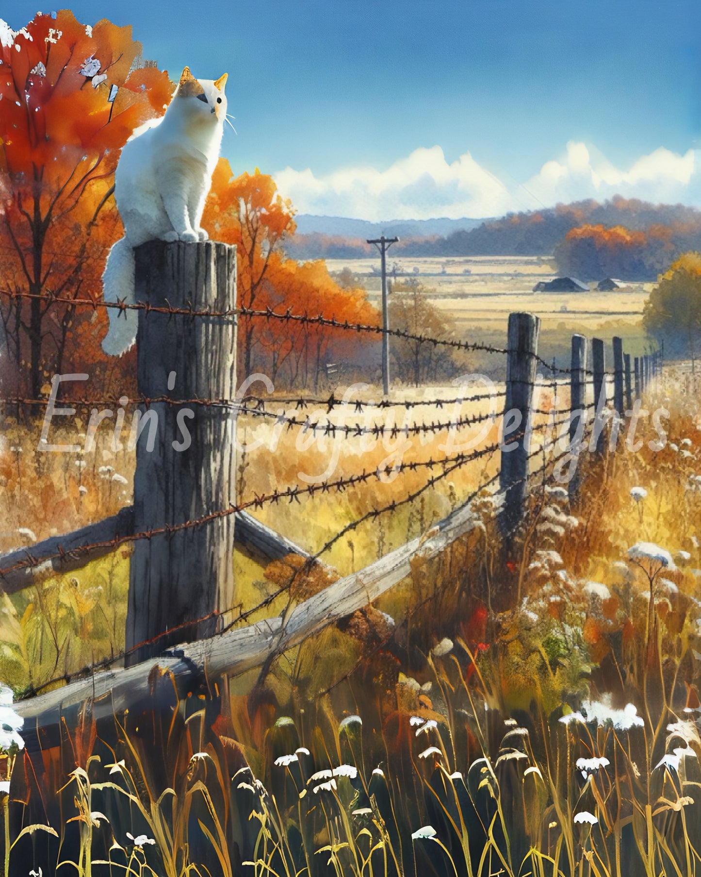 Cat on a Fence Post 4