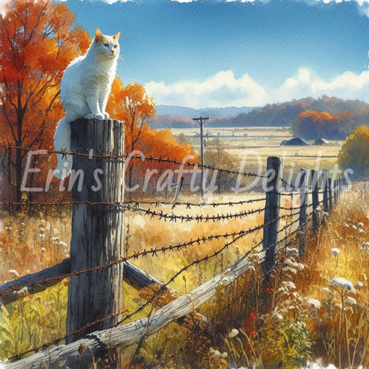 Cat on a Fence Post 4
