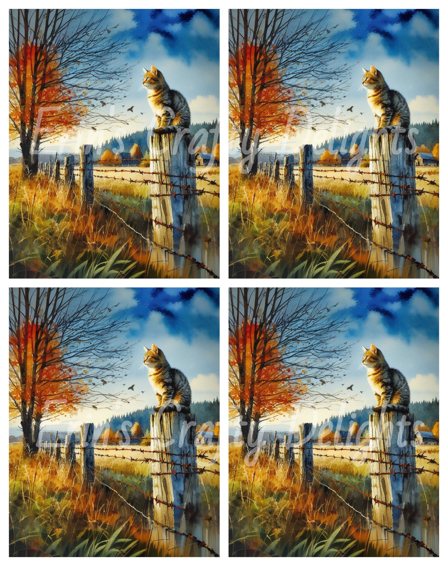 Cat on a Fence Post 5