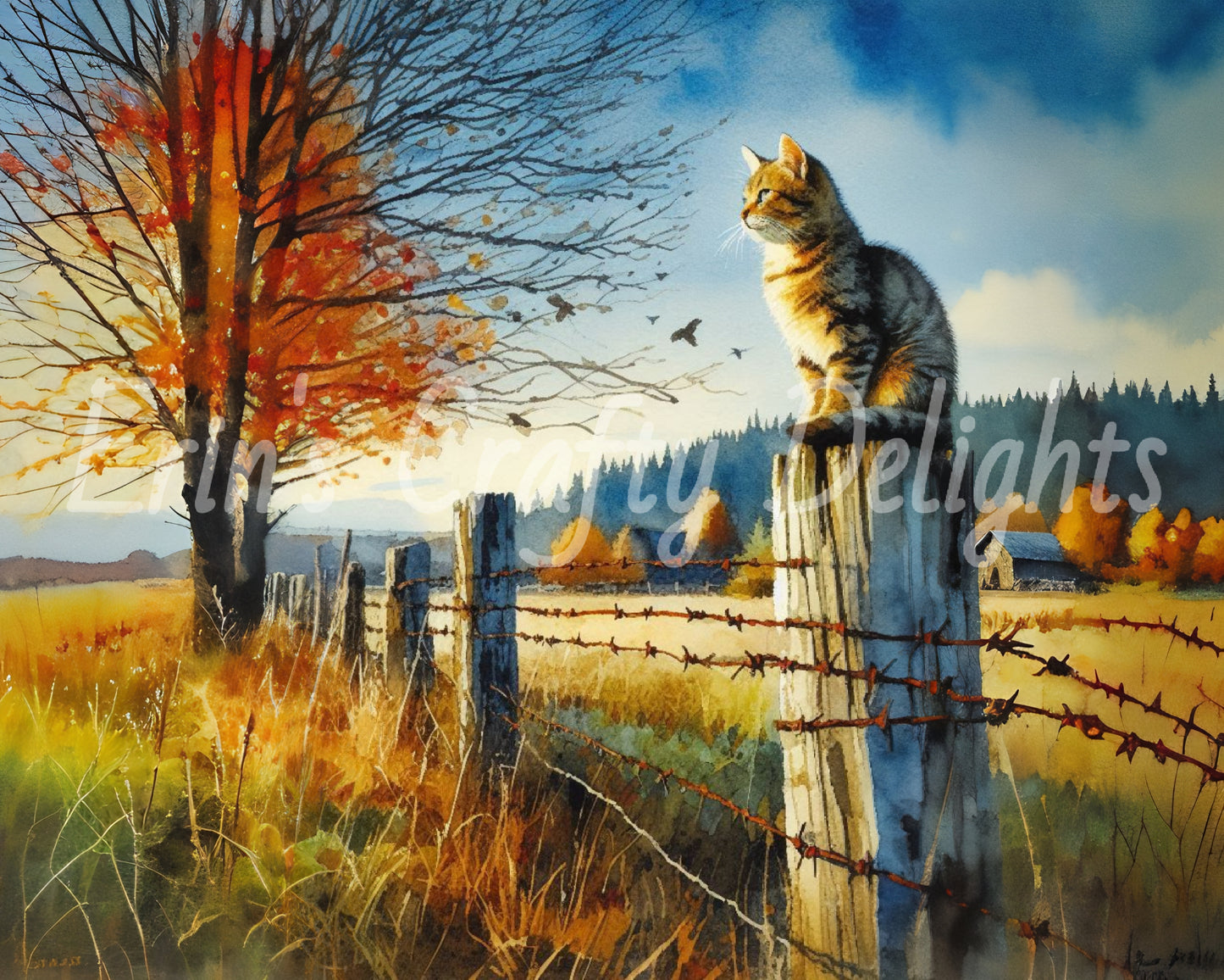 Cat on a Fence Post 5