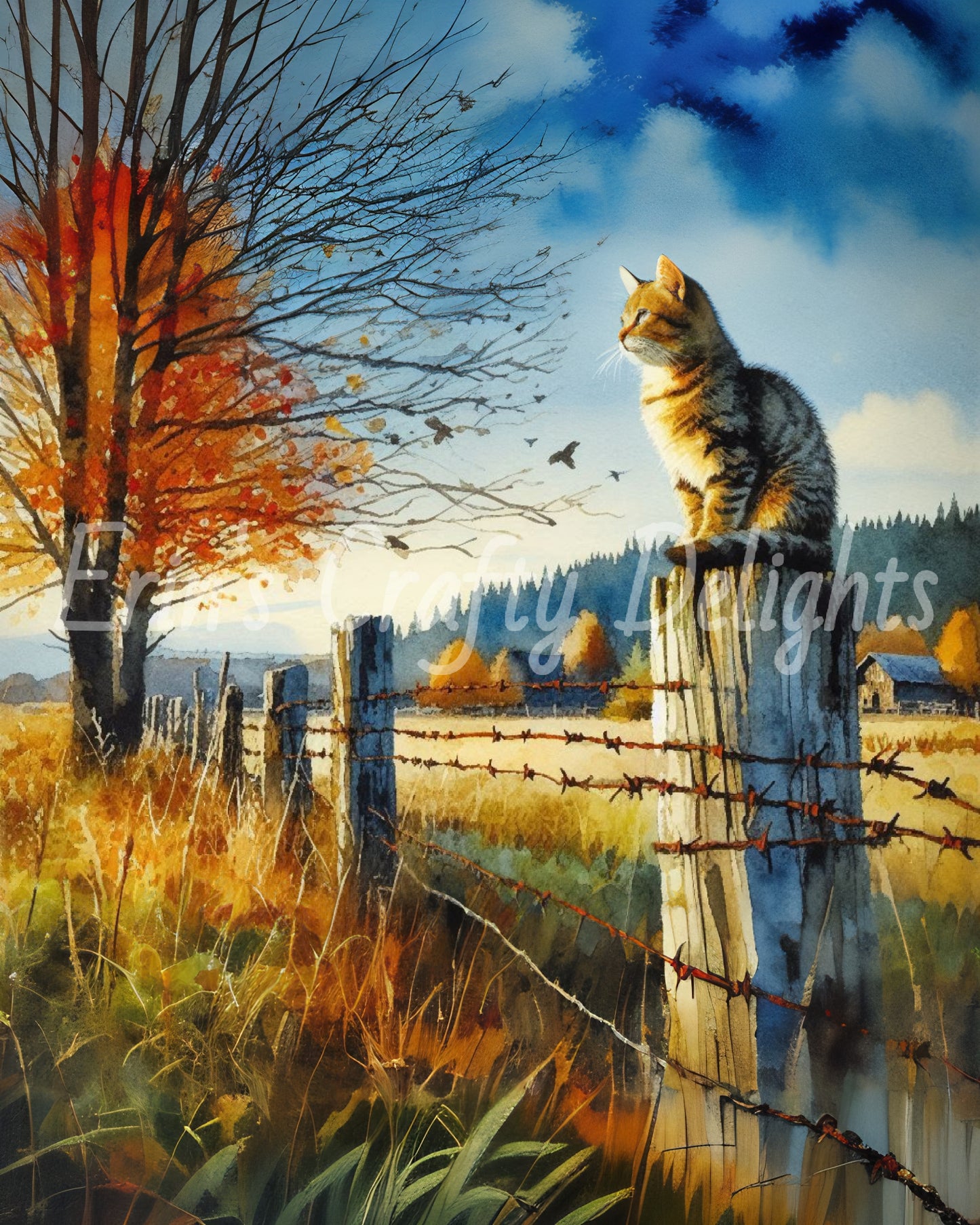 Cat on a Fence Post 5