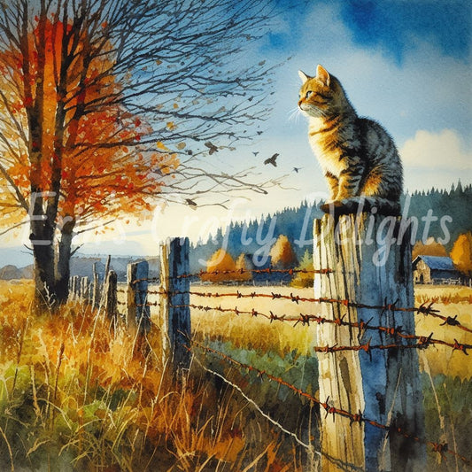 Cat on a Fence Post 5