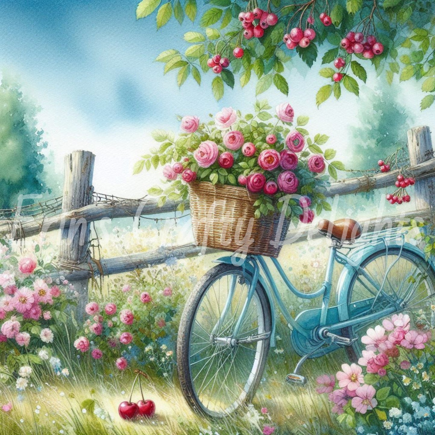 1 Sq Cherry Lane 8x8 Printable