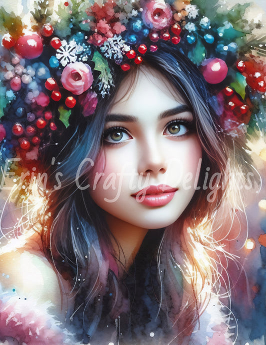 Christmas Woman Portrait 11