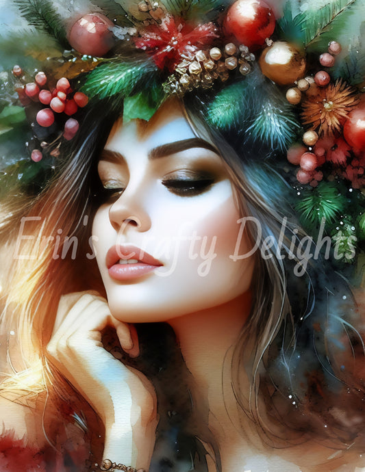 Christmas Woman Portrait 12