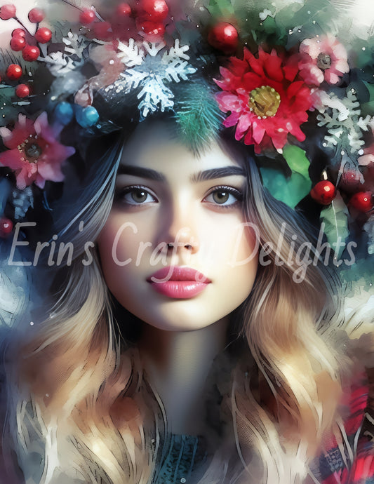 Christmas Woman Portrait 1
