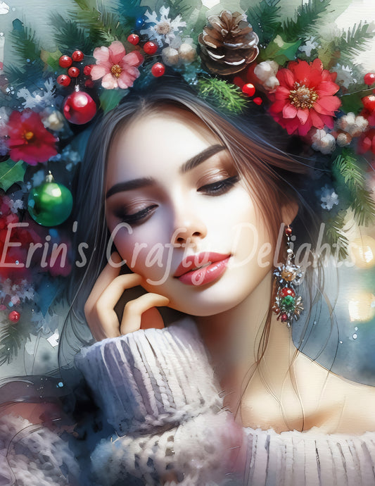 Christmas Woman Portrait 2