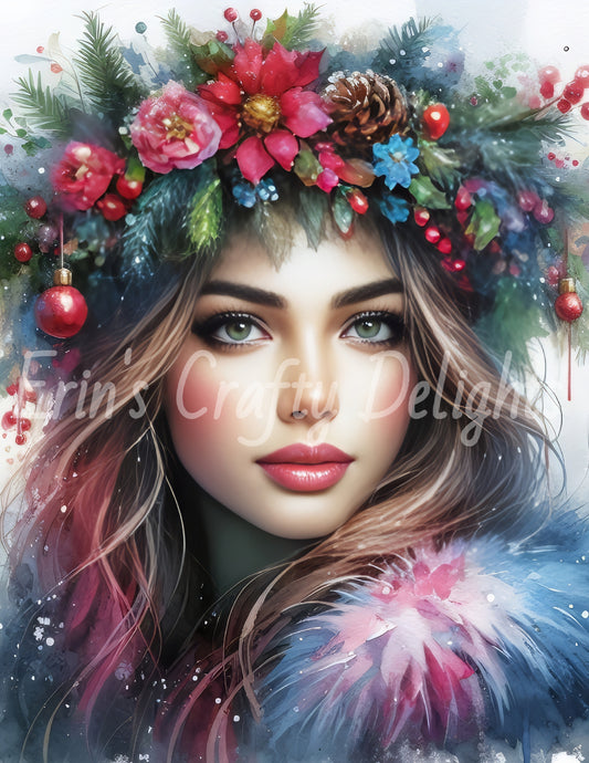 Christmas Woman Portrait 4