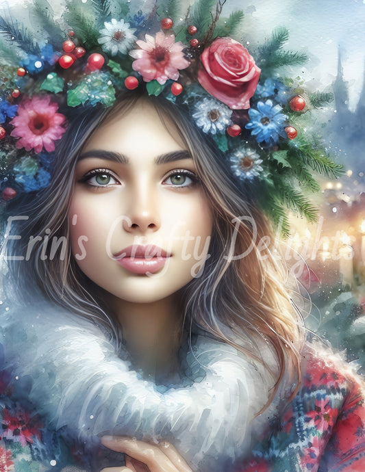 Christmas Woman Portrait 7
