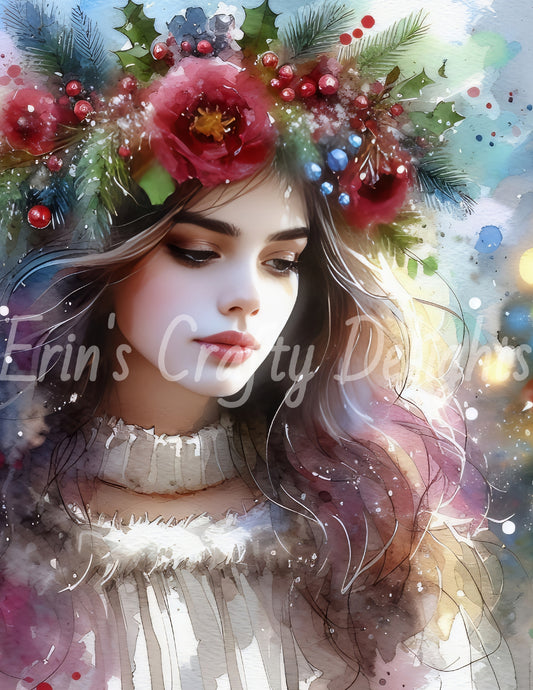 Christmas Woman Portrait 8