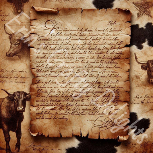 Cow Hide & Parchment 10