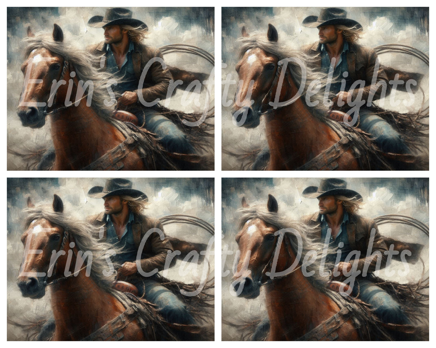 Cowboy on Horse Set 1