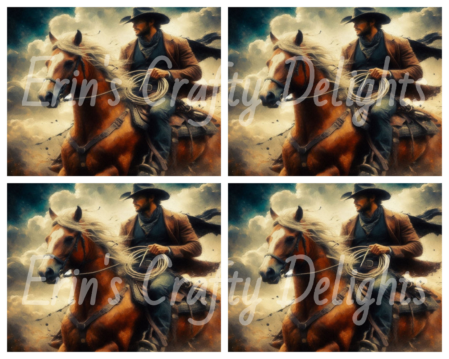 Cowboy on Horse Set 2