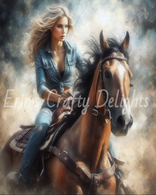 Cowgirl on Horse 10