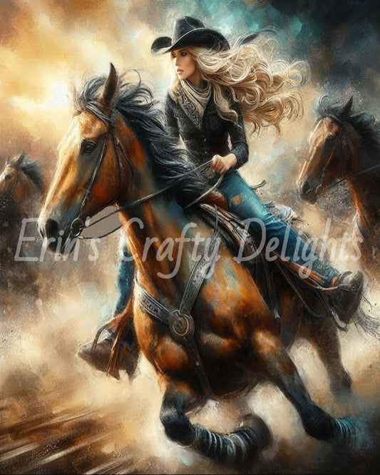 Cowgirl on Horse 12