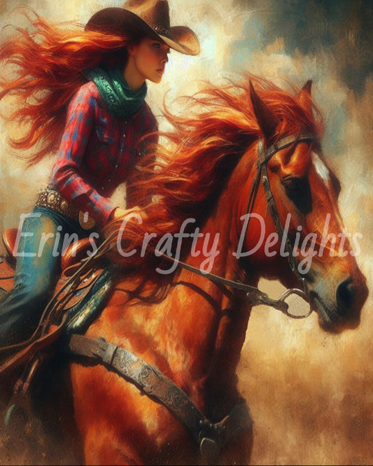 Cowgirl on Horse 13
