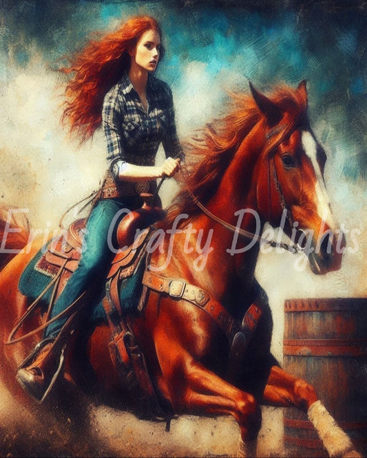 Cowgirl on Horse 14