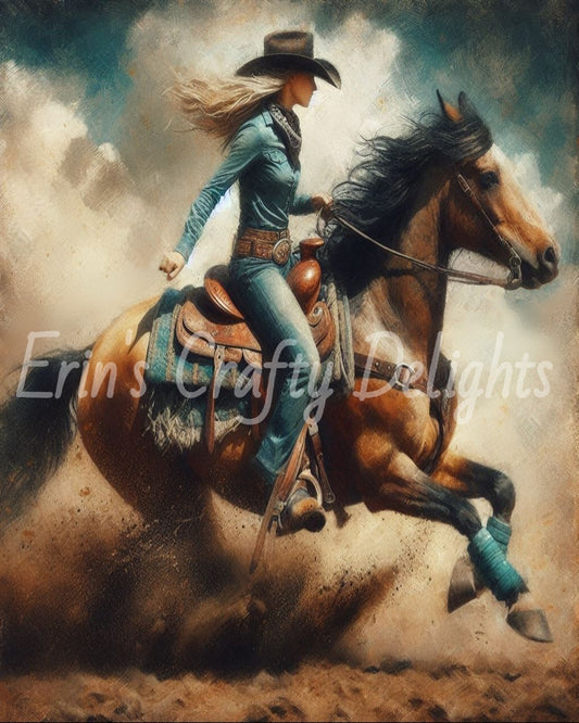 Cowgirl on Horse 16