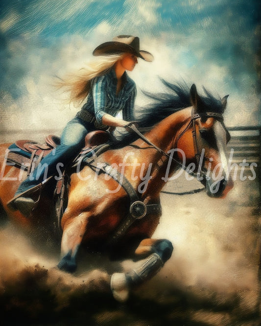 Cowgirl on Horse 18