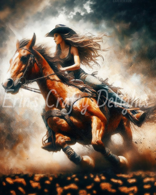 Cowgirl on Horse 19