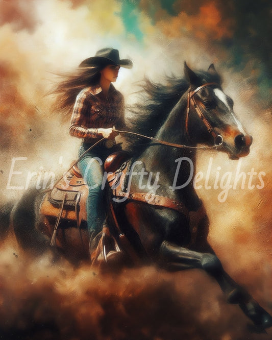 Cowgirl on Horse 21