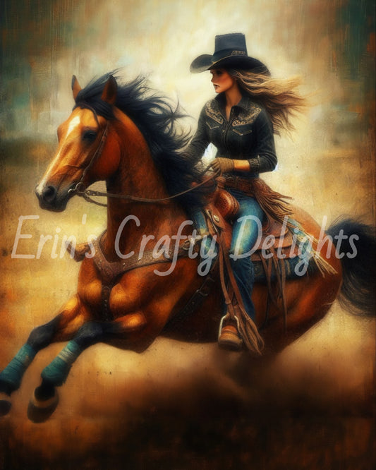 Cowgirl on Horse 23