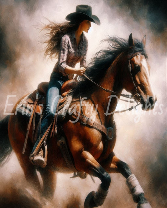 Cowgirl on Horse 25