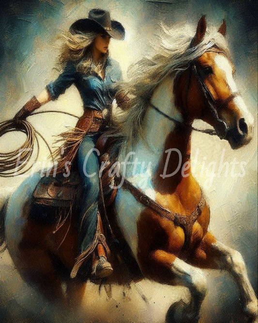 Cowgirl on Horse 27