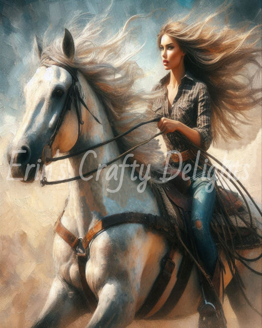 Cowgirl on Horse 28