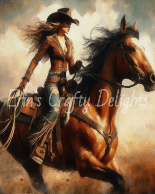 Cowgirl on Horse 29