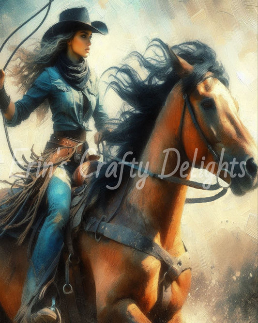 Cowgirl on Horse 34