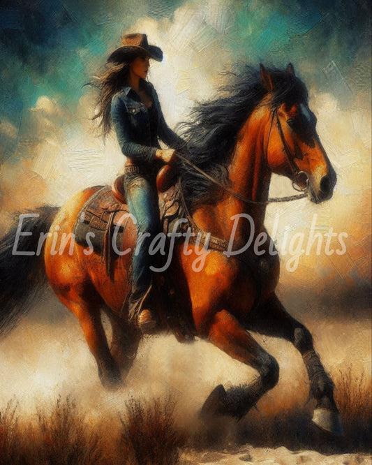 Cowgirl on Horse 36