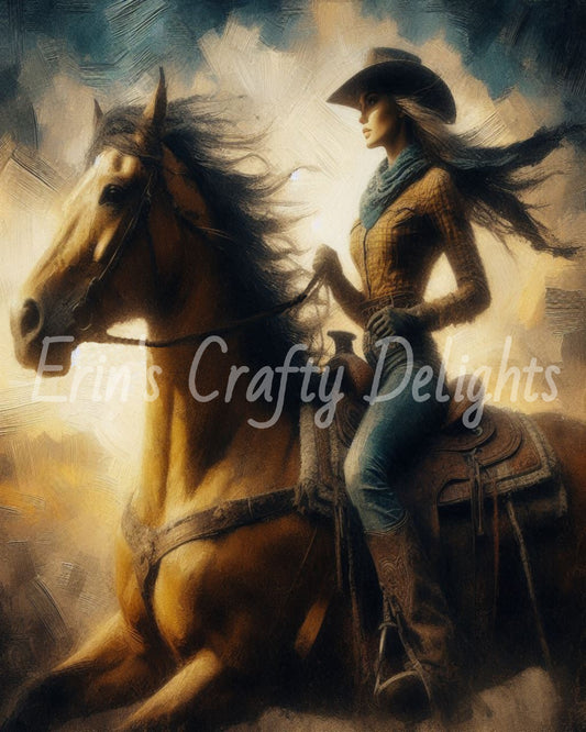 Cowgirl on Horse 37