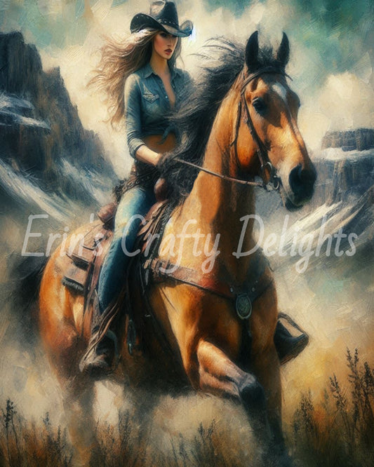 Cowgirl on Horse 38