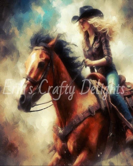 Cowgirl on Horse 8