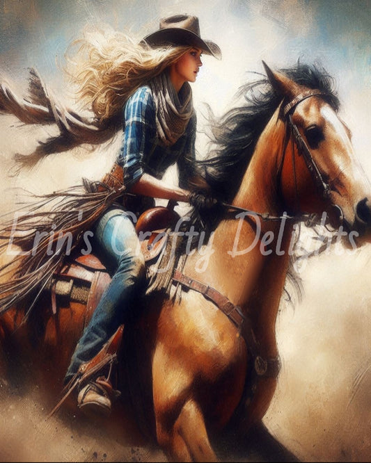 Cowgirl on Horse 9