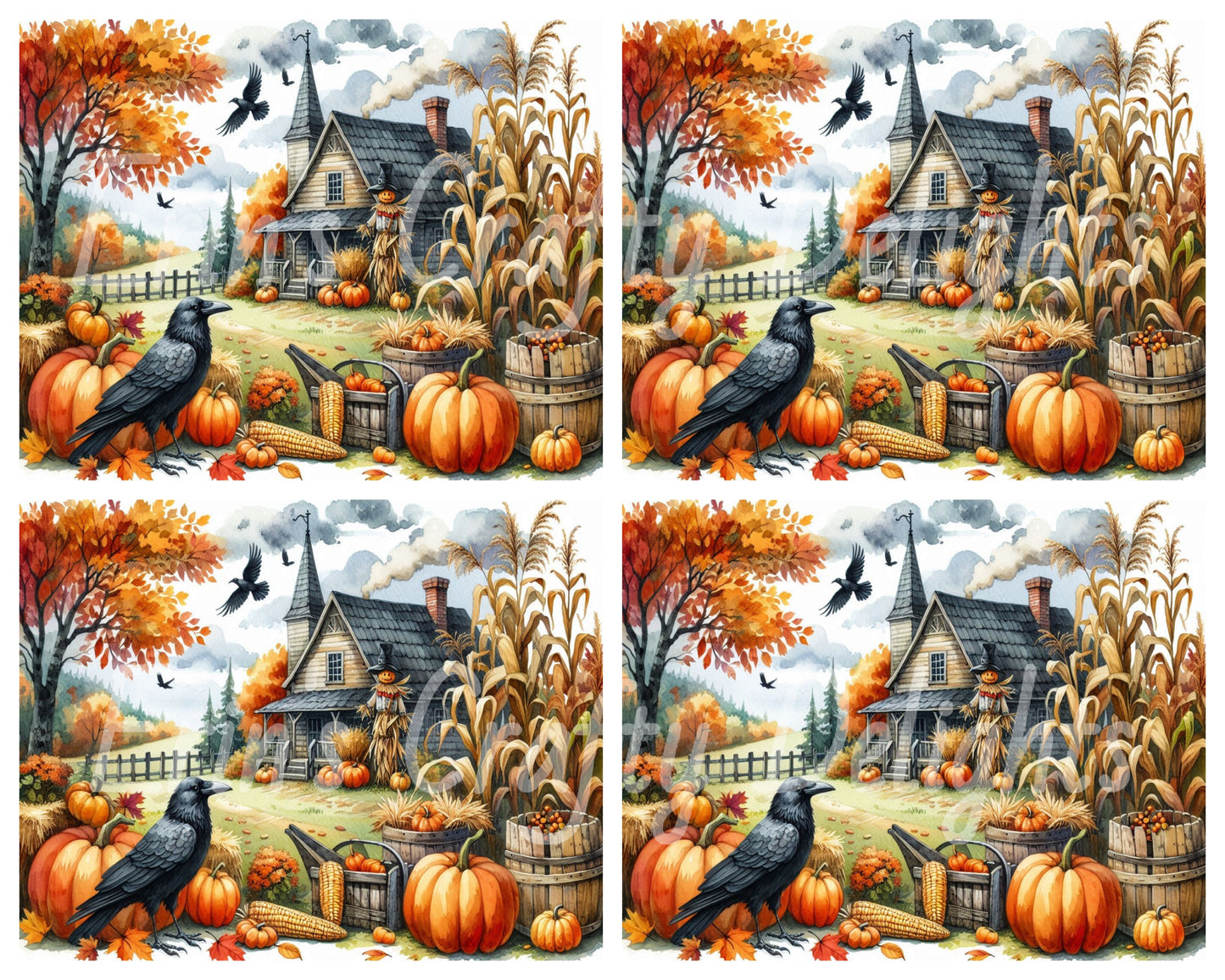 Fall Farmhouse Yard Set 3