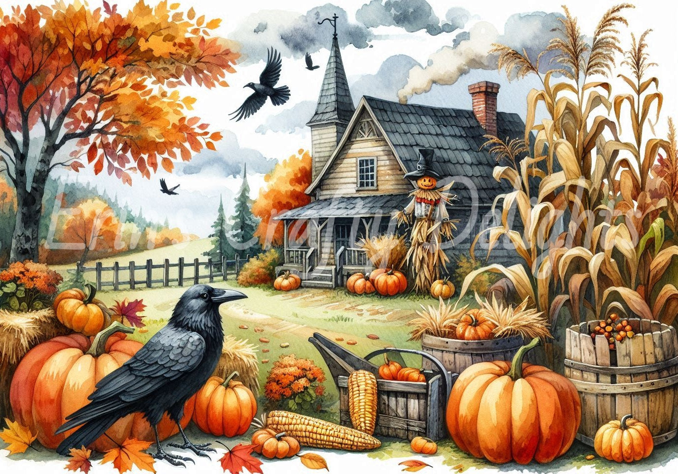 Fall Farmhouse Yard Set 3