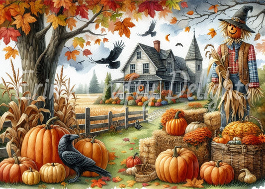 Fall Farmhouse Yard Set 4