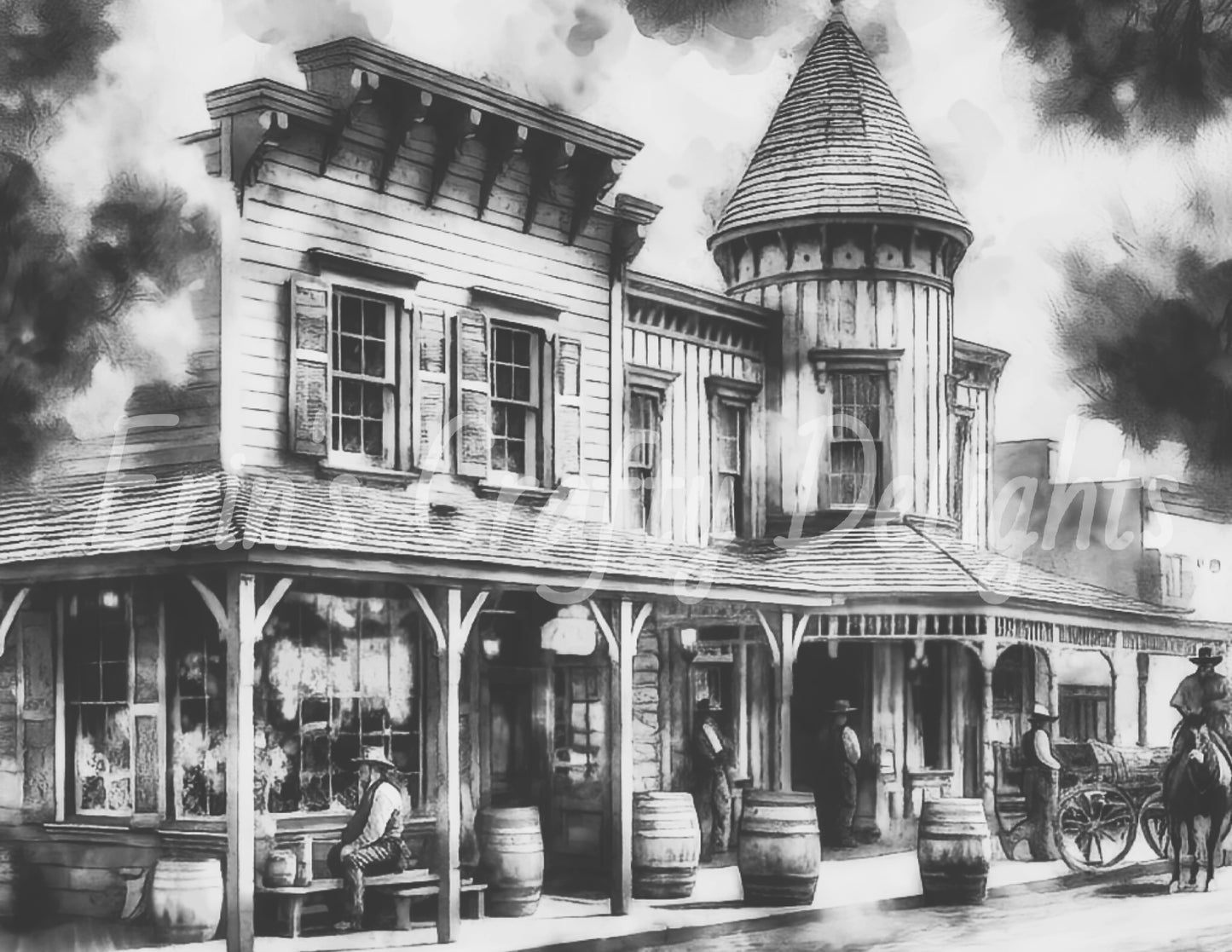 1800s Hotel 1 bw