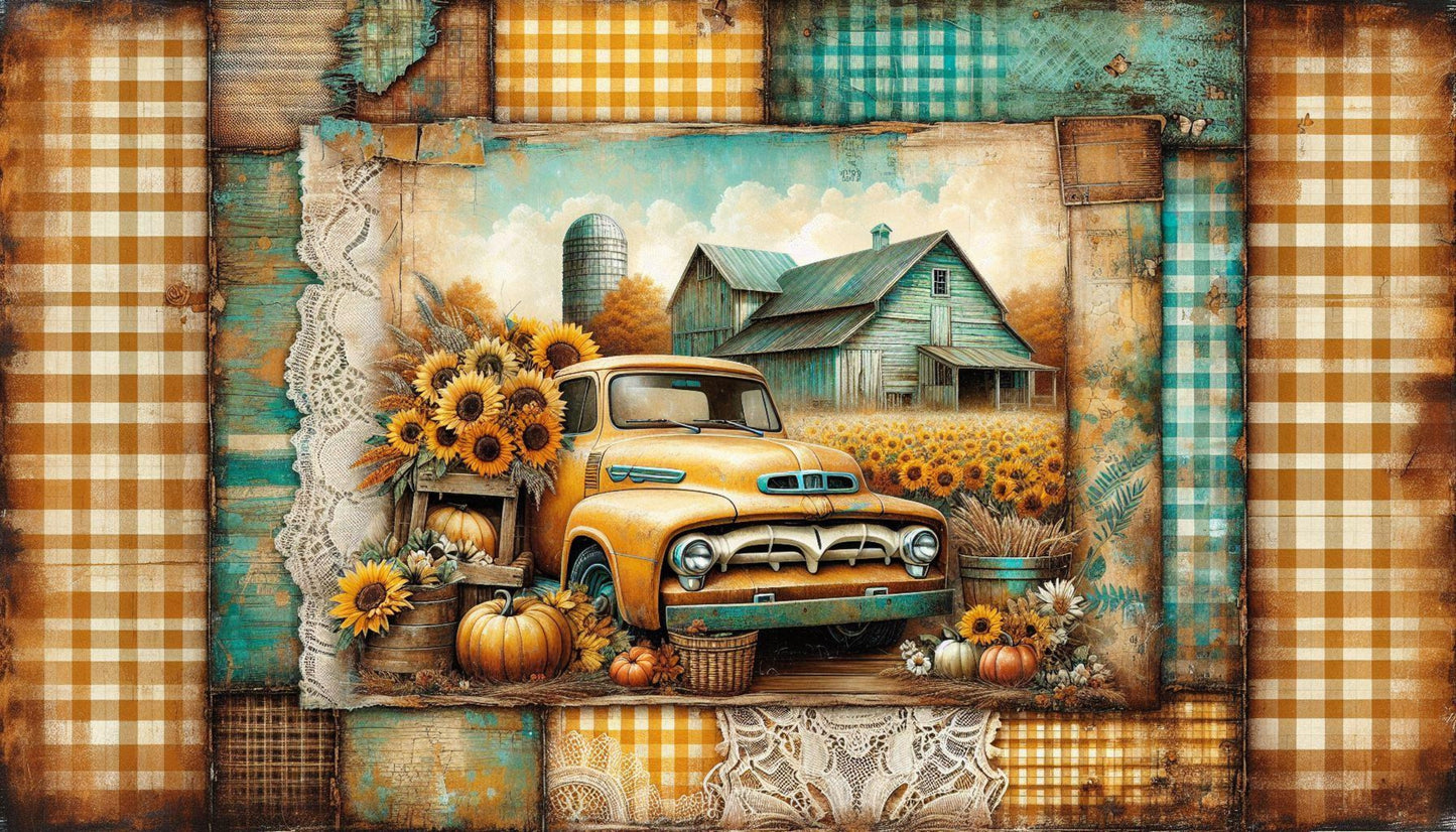 Yellow Pumpkin Truck Set
