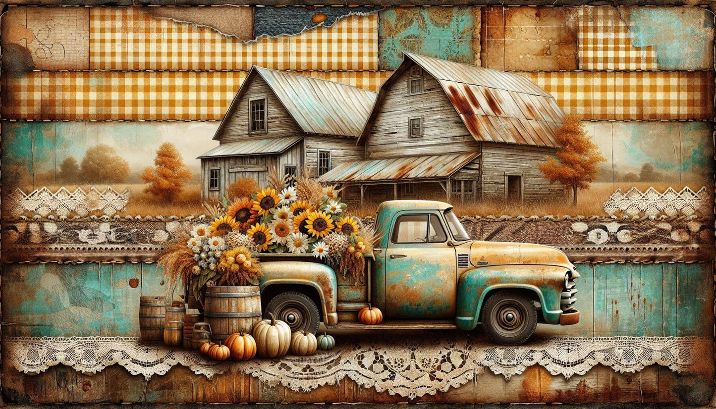 Yellow Pumpkin Truck Set
