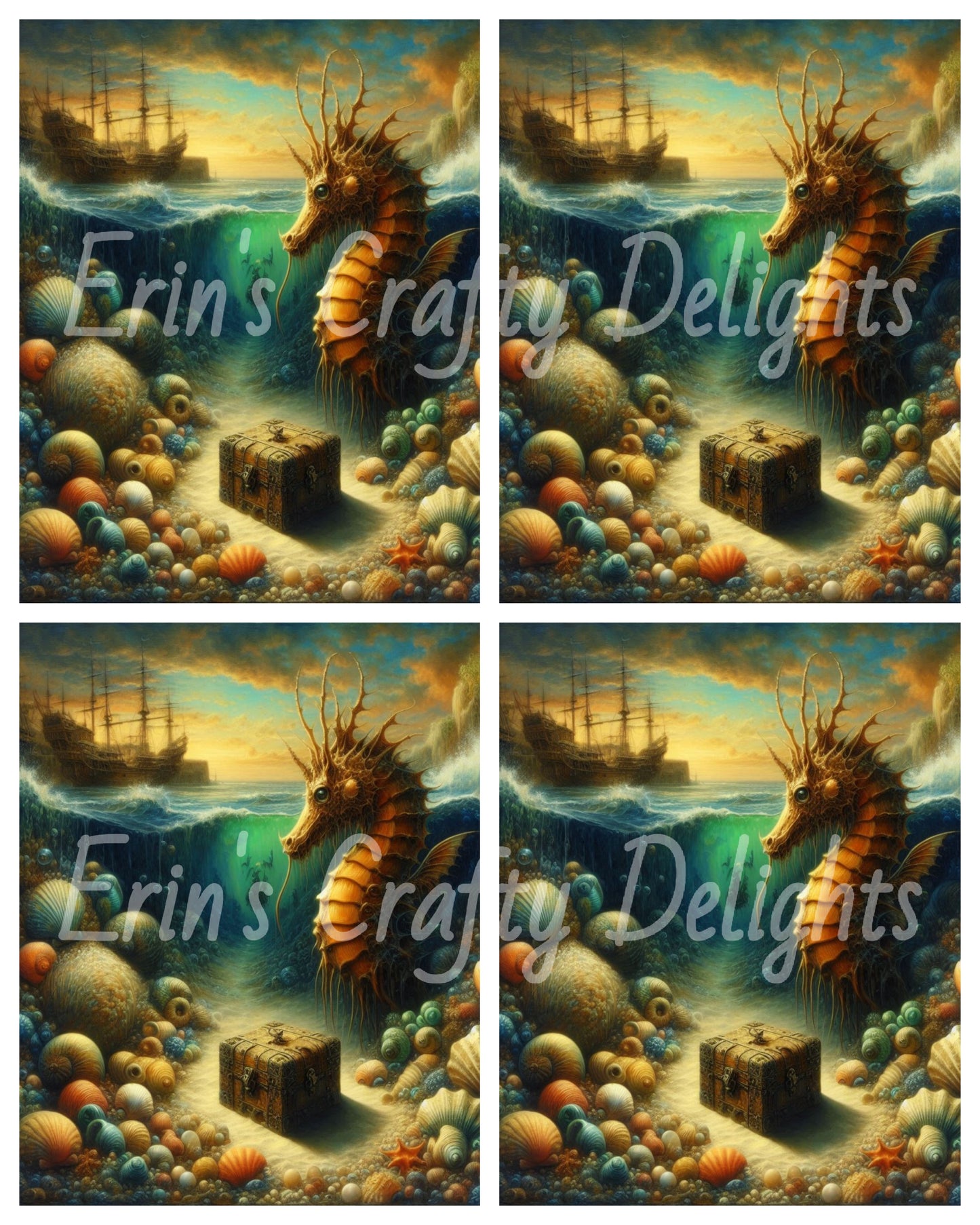 Seahorse & Treasure 9