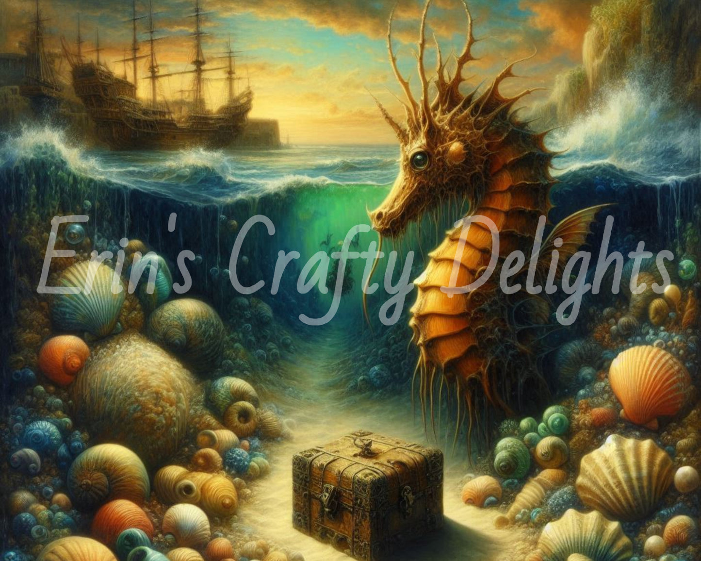 Seahorse & Treasure 9