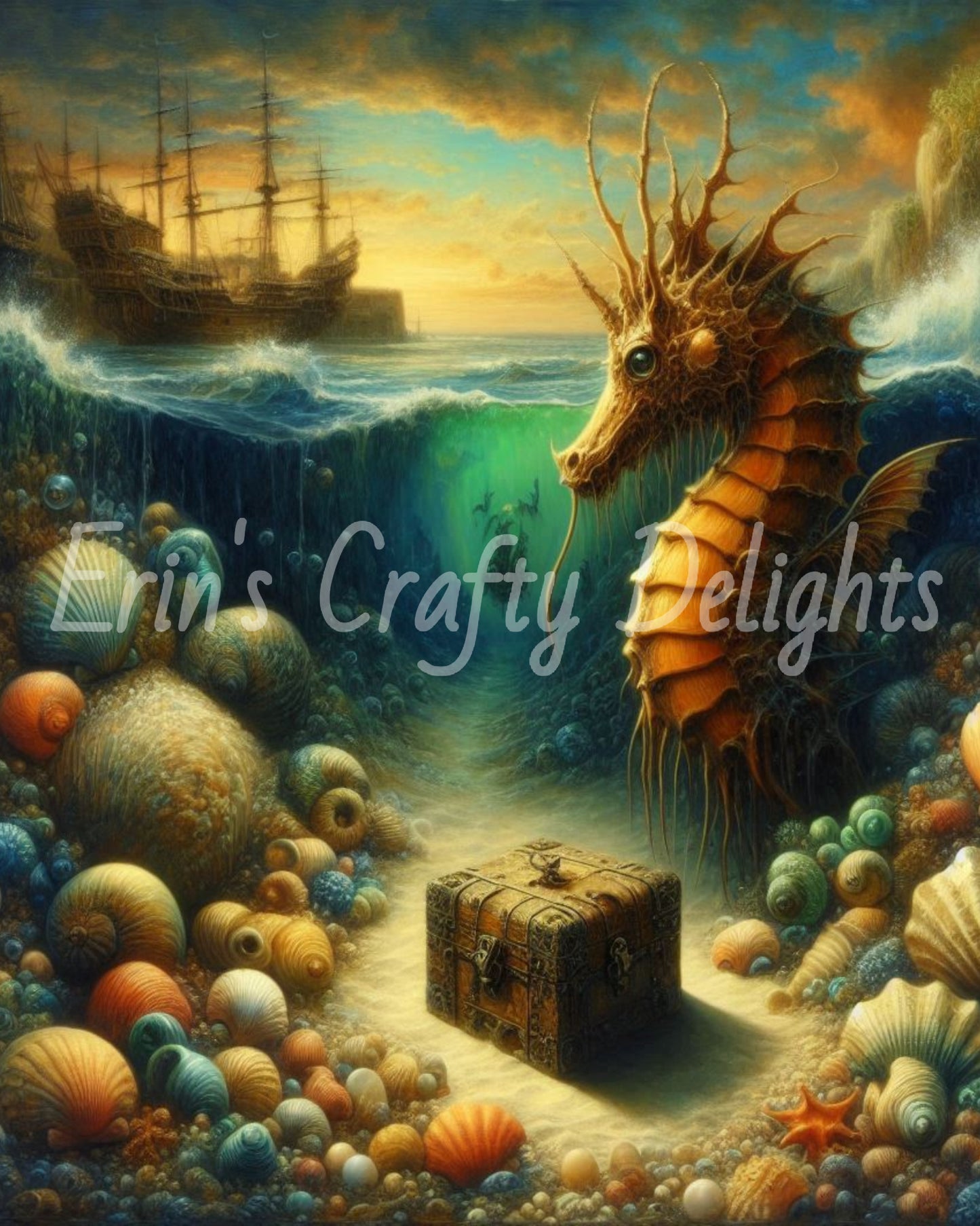 Seahorse & Treasure 9