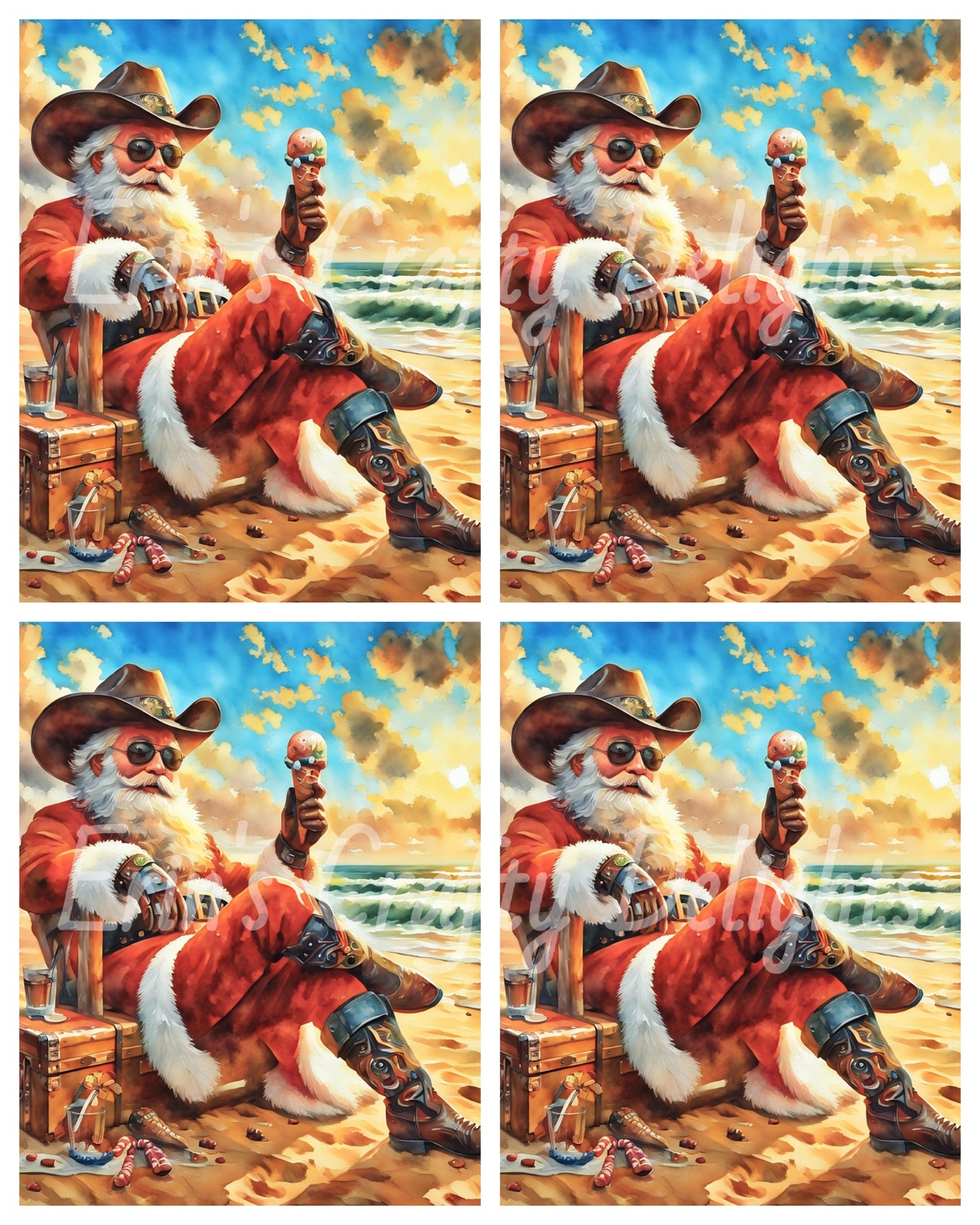WC Beach Cowboy Santa & Ice Cream 1