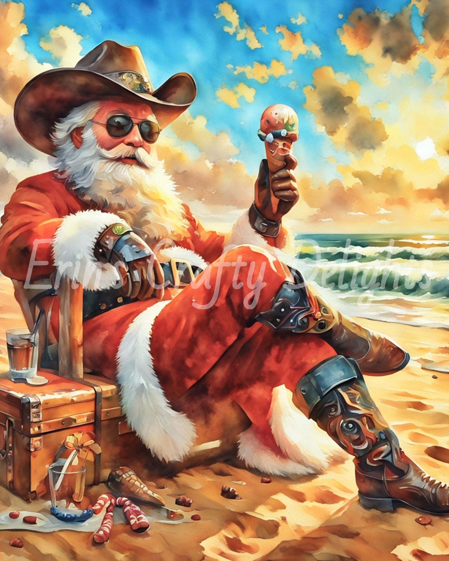 WC Beach Cowboy Santa & Ice Cream 1