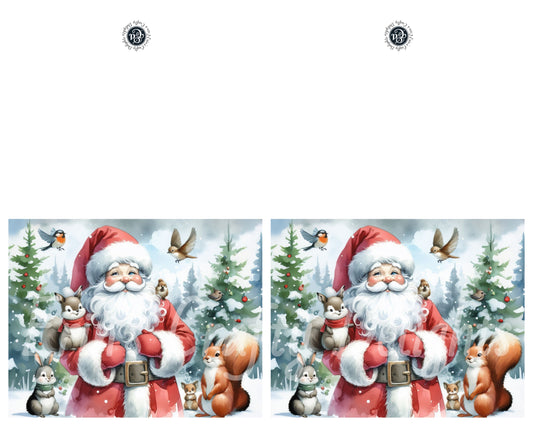1 Cute Santa Christmas Card