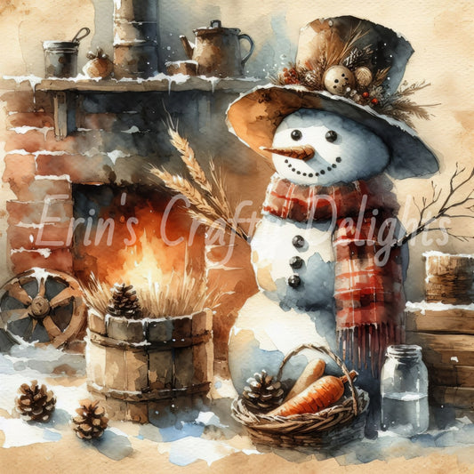 1 Rustic Snowman
